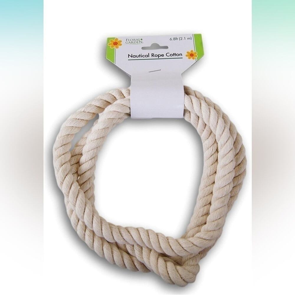 Floral Garden Decorative Nautical Rope - 6.8 Feet
